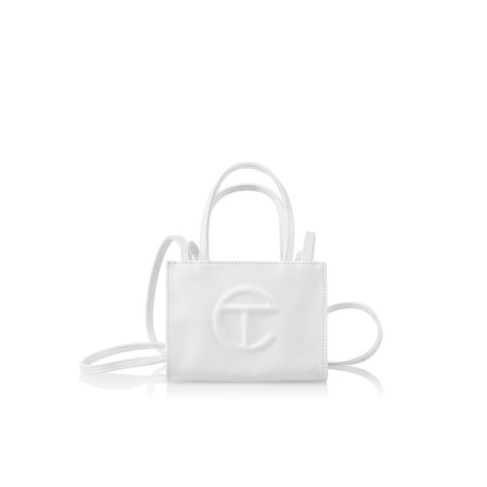 Telfar White Mini Shopping Bag